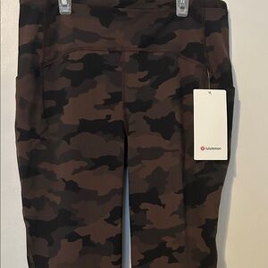 lululemon athletica 12 Leggings - Black and Brown Camo